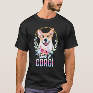 Camiseta Eu Amo Meu Cachorro Corgi Cachorrinho Corgi Fofo M