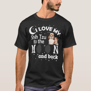 Camiseta Eu Amo Meu Cachorro Cute E Xuta Shih Tzu