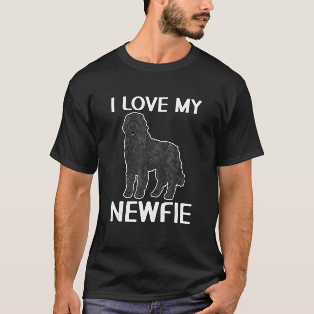 Camiseta Eu Amo Meu Cachorro Da Terra Nova (Frente)