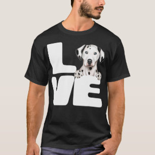 Camiseta Eu Amo Meu Cachorro Dalmático