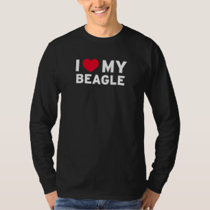 Camiseta Eu Amo Meu Cachorro De Beagle Para Os Proprietário