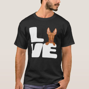 Camiseta Eu Amo Meu Cachorro De Cachorro Faraó