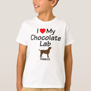 Camiseta Eu Amo Meu Cachorro De Chocolate