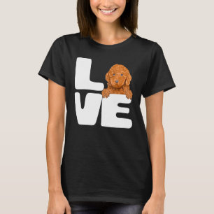 Camiseta Eu Amo Meu Cachorro De Poodle Marrom