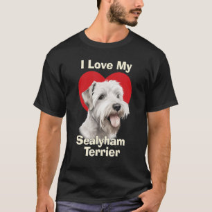 Camiseta Eu Amo Meu Cachorro De Sealyham Terrier Puppy
