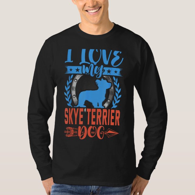 Camiseta Eu Amo Meu Cachorro De Skye Terrier (Frente)