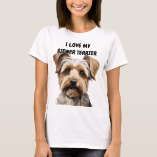 CAMISETA EU AMO MEU CACHORRO DE TERRIER MAIOR