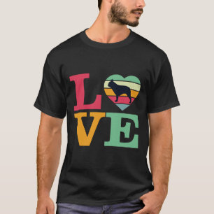 Camiseta Eu Amo Meu Cachorro Francês Proprietário Do Bulldo