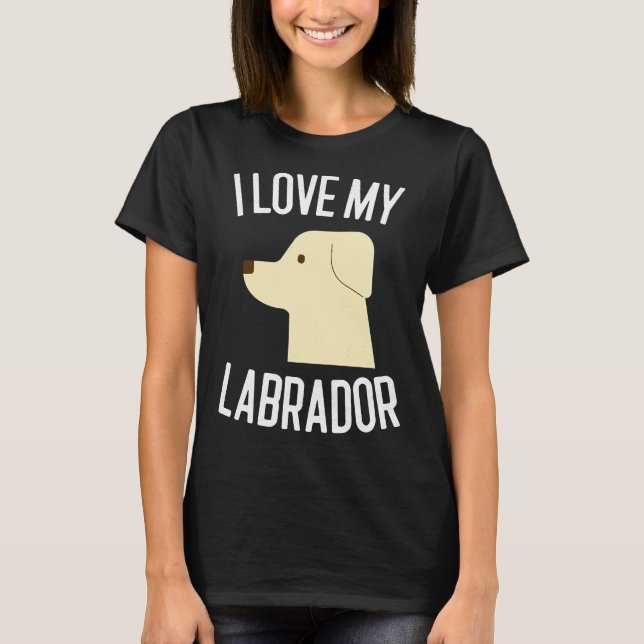 Camiseta Eu Amo Meu Cachorro Labrador (Frente)