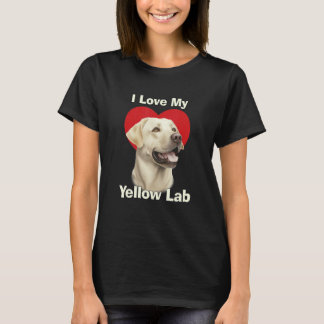 Camiseta Eu Amo Meu Cachorro Labrador Retriever Amarelo