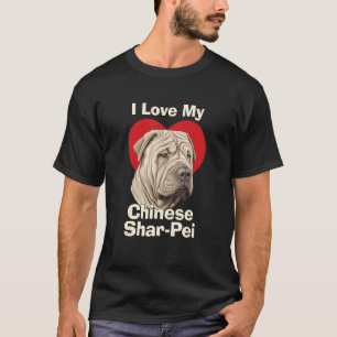 Camiseta Eu Amo Meu Cachorro Louco Chinês