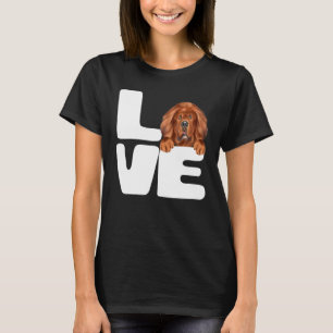 Camiseta Eu Amo Meu Cachorro Mastim Tibetano