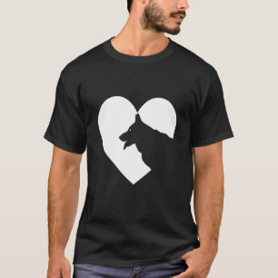 Camiseta Eu Amo Meu Cachorro Pastor Alemão