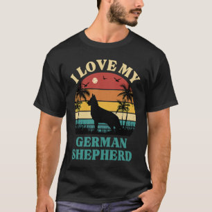 Camiseta Eu amo meu cachorro Pastor Alemão   Pastor Alemão 