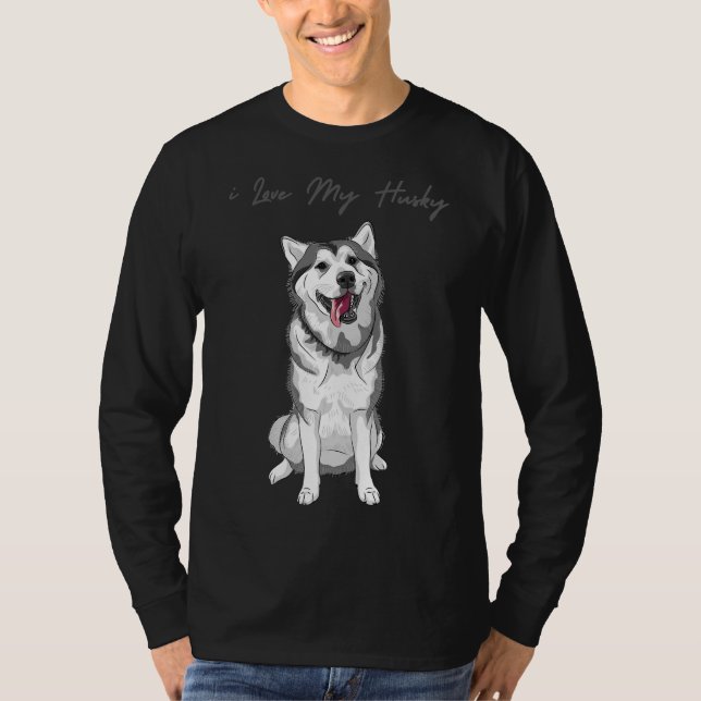 Camiseta Eu Amo Meu Cachorro Rouco Bonito Rouco (Frente)