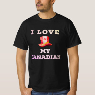 Camiseta Eu amo meu canadense Canada Hat Gift Quebec