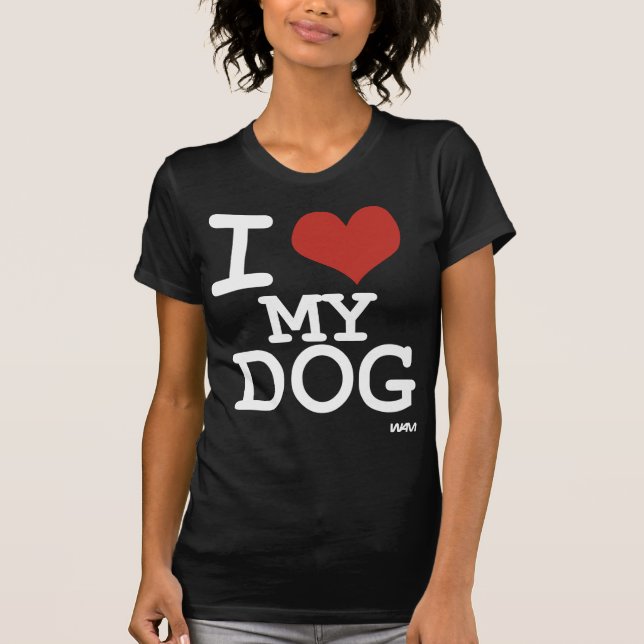 Camiseta Eu amo meu cão (Frente)