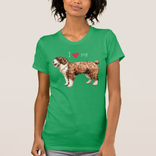 Camiseta Eu amo meu cão de água espanhol