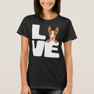 Camiseta Eu Amo Meu Cão de Caça Ibizan
