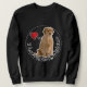 Camiseta Eu amo meu cão do golden retriever (Frente do Design)