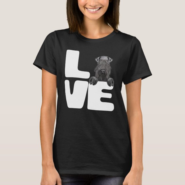 Camiseta Eu Amo Meu Cão Kerry Blue Terrier (Frente)