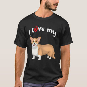 Camiseta Eu Amo Meu Cão Pembroke Welsh Corgi