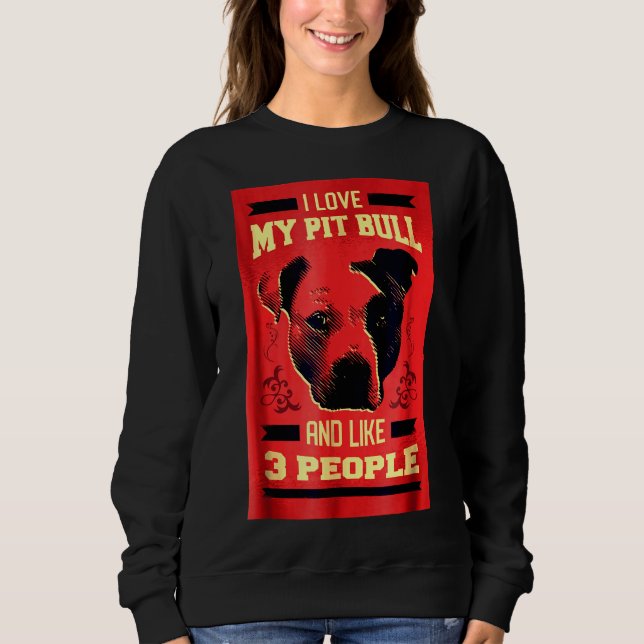 Camiseta Eu Amo Meu Cão-Touro Engraçado (Frente)
