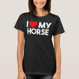 Camiseta Eu Amo Meu Casal De Cavalo Correspondente