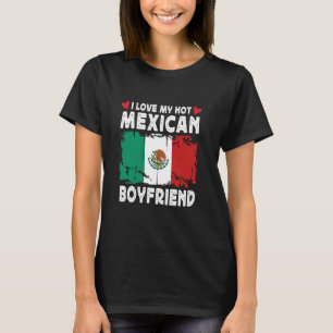 Camiseta Eu Amo Meu Casal Quente Mexicano Namorado Bandeira