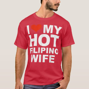 Camiseta Eu Amo Meu Casamento De Marido Filipino Quente Pin