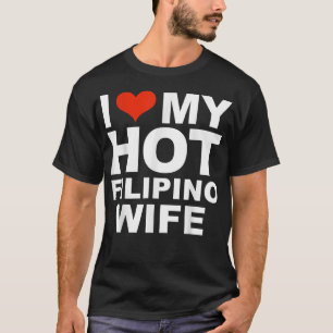 Camiseta Eu Amo Meu Casamento De Marido Filipino Quente Pin