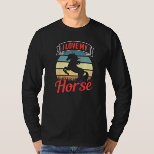 Camiseta Eu Amo Meu Cavalo Cavaleiro Equestre