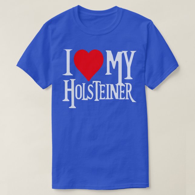 Camiseta Eu amo meu Cavalo Holsteiner 1 (Frente do Design)