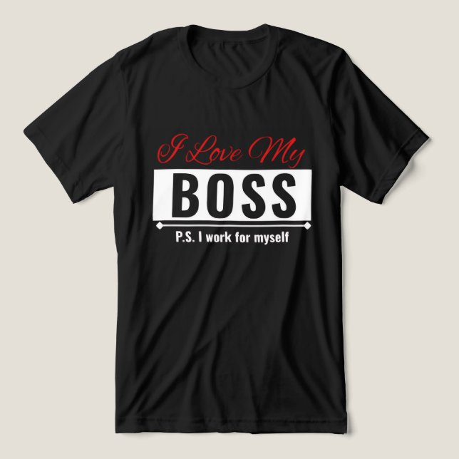Camiseta Eu Amo Meu Chefe (Design frontal)
