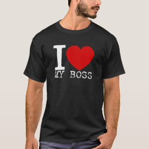 Camiseta Eu amo meu chefe (branco)