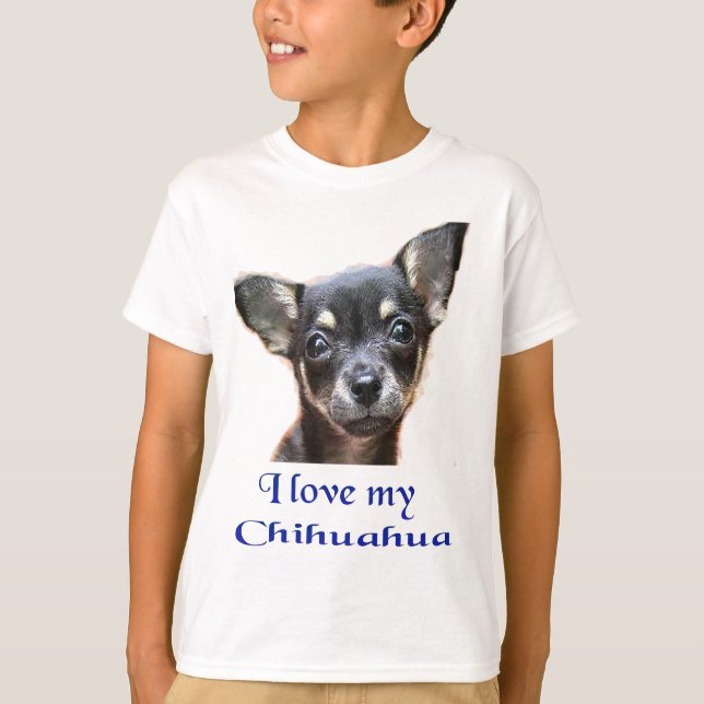 Camiseta Eu amo meu Chihuahua (Frente)