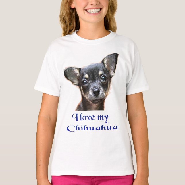 Camiseta Eu amo meu Chihuahua (Frente)