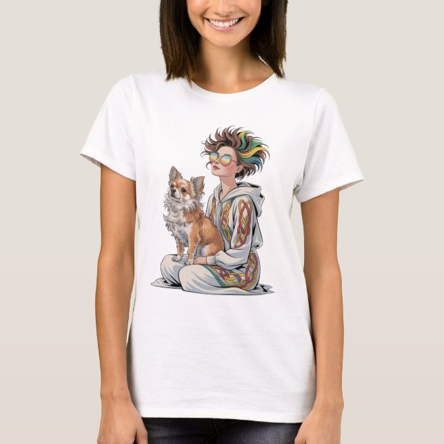 Camiseta eu amo meu chihuahua (Frente)