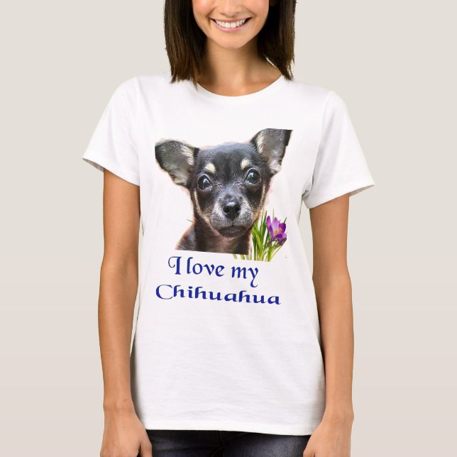 Camiseta Eu amo meu Chihuahua (Frente)