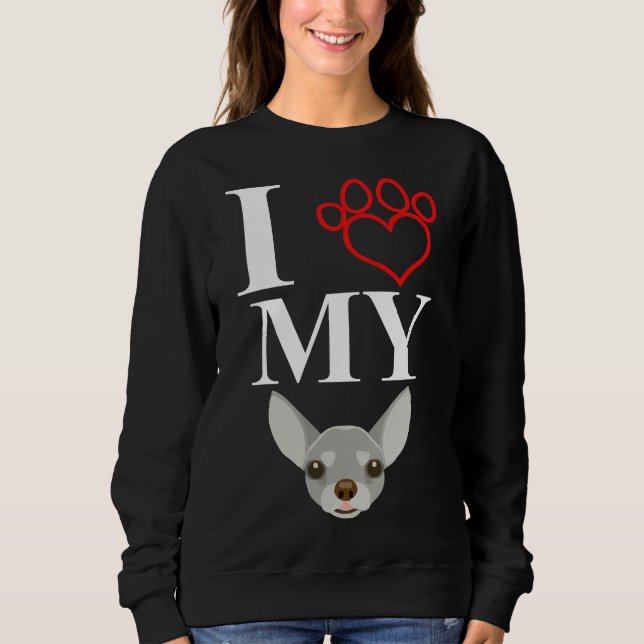 Camiseta Eu Amo Meu Chihuahua Essencial (Frente)