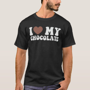 Camiseta Eu Amo Meu Chocolate Divertido Amante de Chocolate