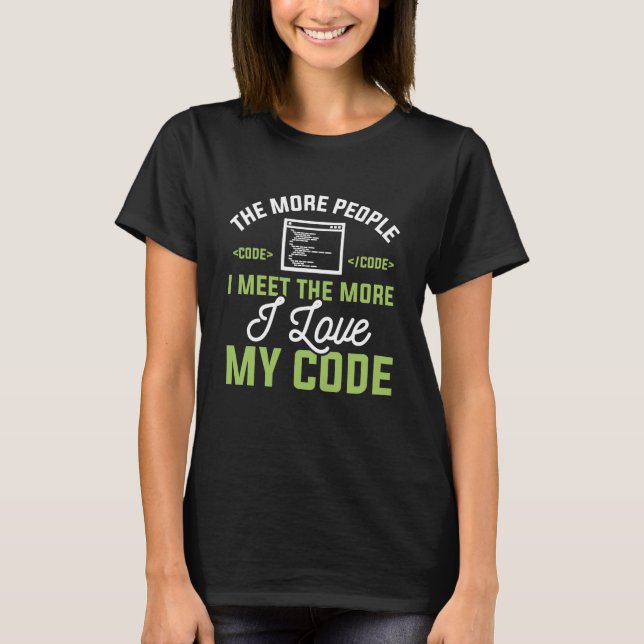 Camiseta Eu Amo Meu Código (Frente)