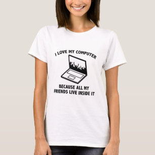 Camiseta Eu Amo Meu Computador
