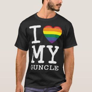 Camiseta Eu Amo Meu Coração Arco-Íris Homossexual Com Gay d