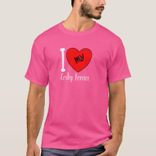 Camiseta Eu Amo Meu Coração Cesky Terrier Dog Breed