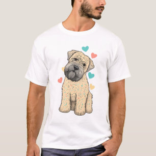 Camiseta Eu Amo Meu Coração De Cachorro De Terrier, Com Cas