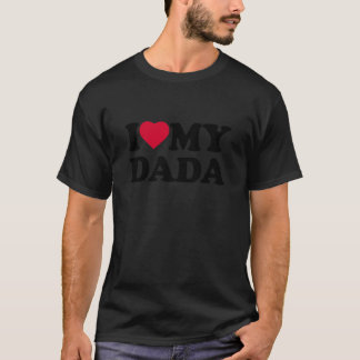 Camiseta Eu Amo Meu Coração de Dada Família do Avô
