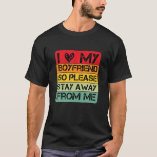 Camiseta Eu Amo Meu Coração Namorado, Então Por Favor Fique