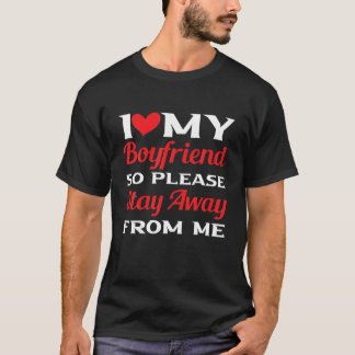 Camiseta Eu Amo Meu Coração Namorado, Então Por Favor Fique