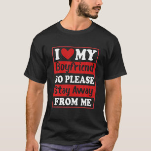 Camiseta Eu Amo Meu Coração Namorado, Então Por Favor Fique